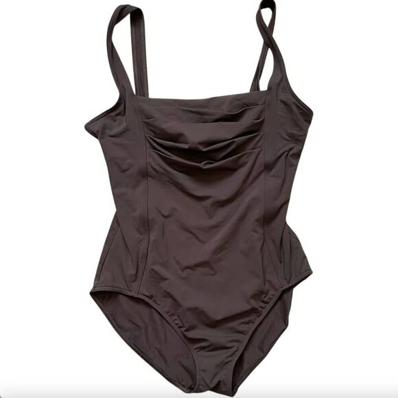 Calvin Klein Gray Paneled One Piece Swimsuit 🗣 - Picture 1 of 3
